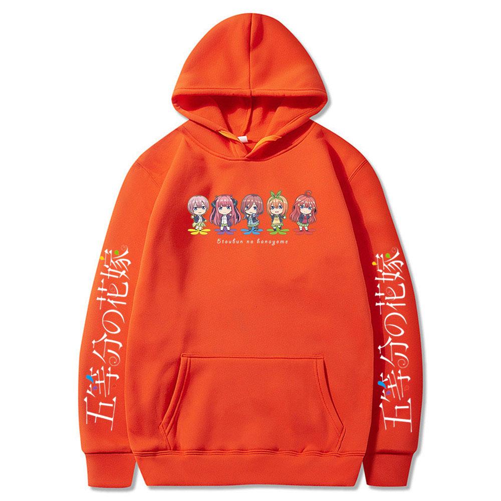 2023 Quintessential Quintuplets толстовки с капюшоном с графическим принтом для мужчин и женщин модный осенний повседневный спортивный костюм одежда 4XL оранжевый