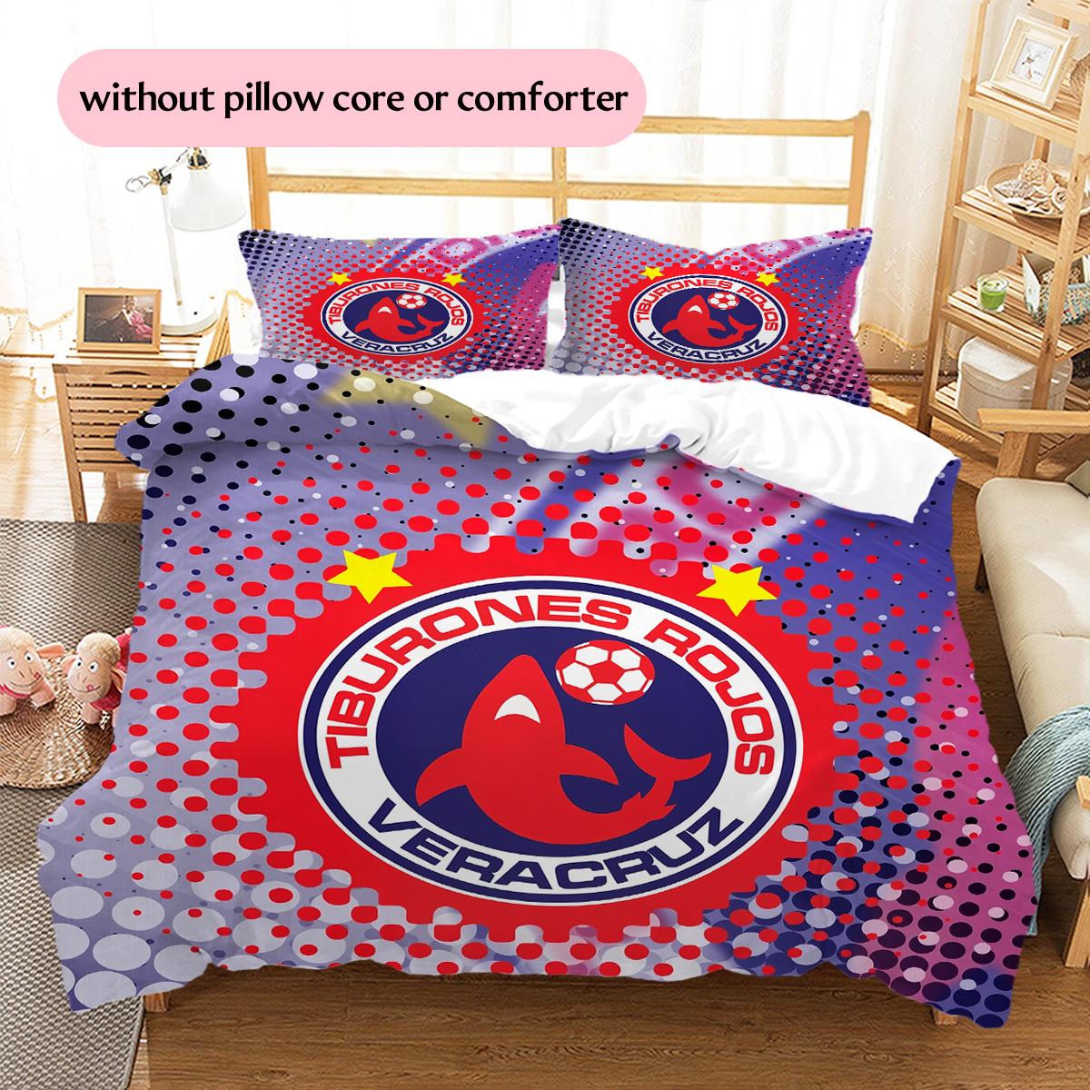 Tiburones Rojos de Veracruz Pattern Bedding Quilt Set Home Decoration Gift (1 * duvet cover + 2 * pillowcase without core) 135x200cm
Tiburones Rojos de Veracruz Pattern Bedding Quilt Set Home Decoration Gift (1 * duvet cover + 2 * pillowcase without core) 135x200cm