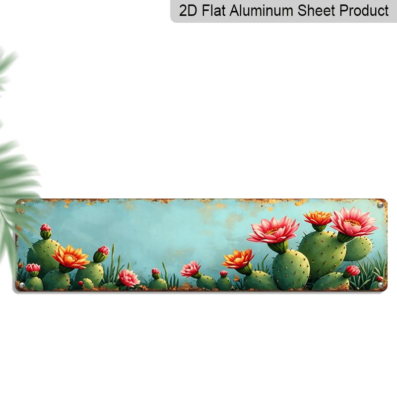 2D Flat, 1pc Rustic Cactus Wall Art - Aluminium Desert Landscape Sign with Blooming Cactus Flowers, Retro Suitable for Home Decor, Garden, Office 40cm x 10cm
2D Flat, 1pc Rustic Cactus Wall Art - Aluminium Desert Landscape Sign with Blooming Cactus Flowers, Retro Suitable for Home Decor, Garden, Office 40cm x 10cm