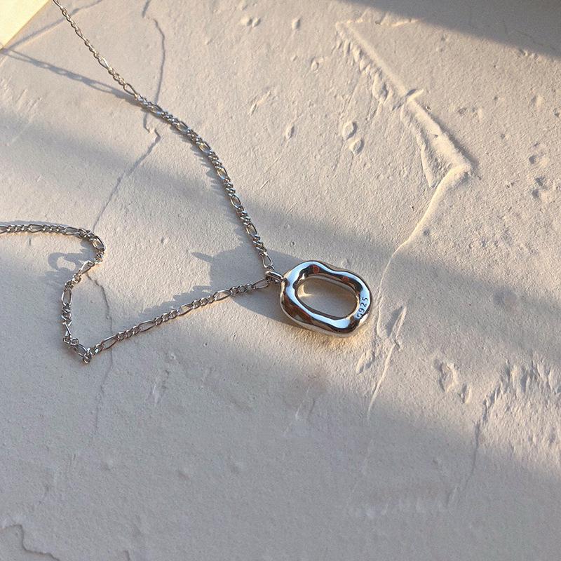 S925 Sterling Silver Irregular Donut Pendant Necklace - Trendy, Luxurious & Niche Design 925 Silver
S925 Sterling Silver Irregular Donut Pendant Necklace - Trendy, Luxurious & Niche Design 925 Silver