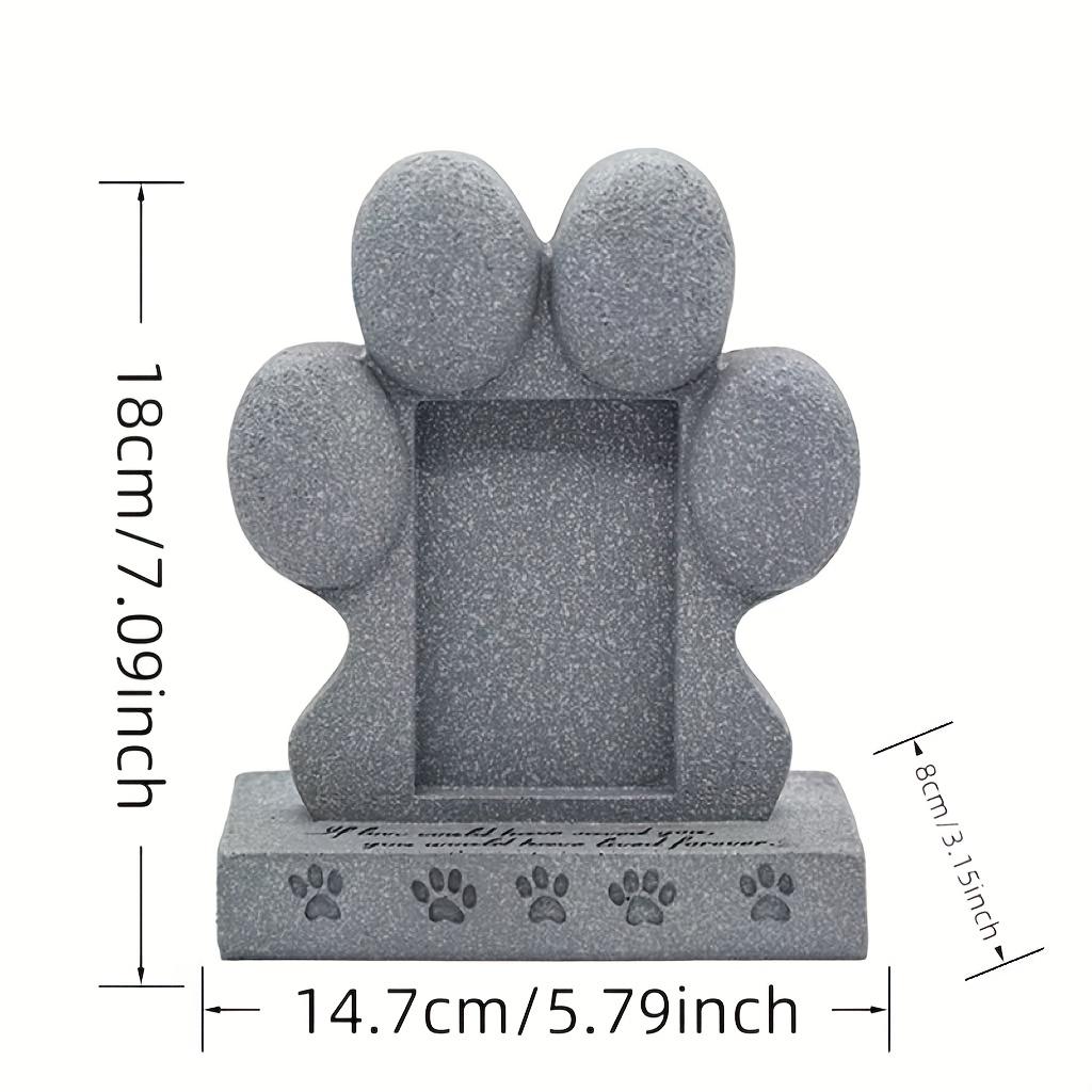 Resin Pet Paw Print Memorial Stone Dog Grave Marker with Photo Slot Resistant Pet Memorial Pet Headstone for Dog/Cat Remembrance
Resin Pet Paw Print Memorial Stone Dog Grave Marker with Photo Slot Resistant Pet Memorial Pet Headstone for Dog/Cat Remembrance