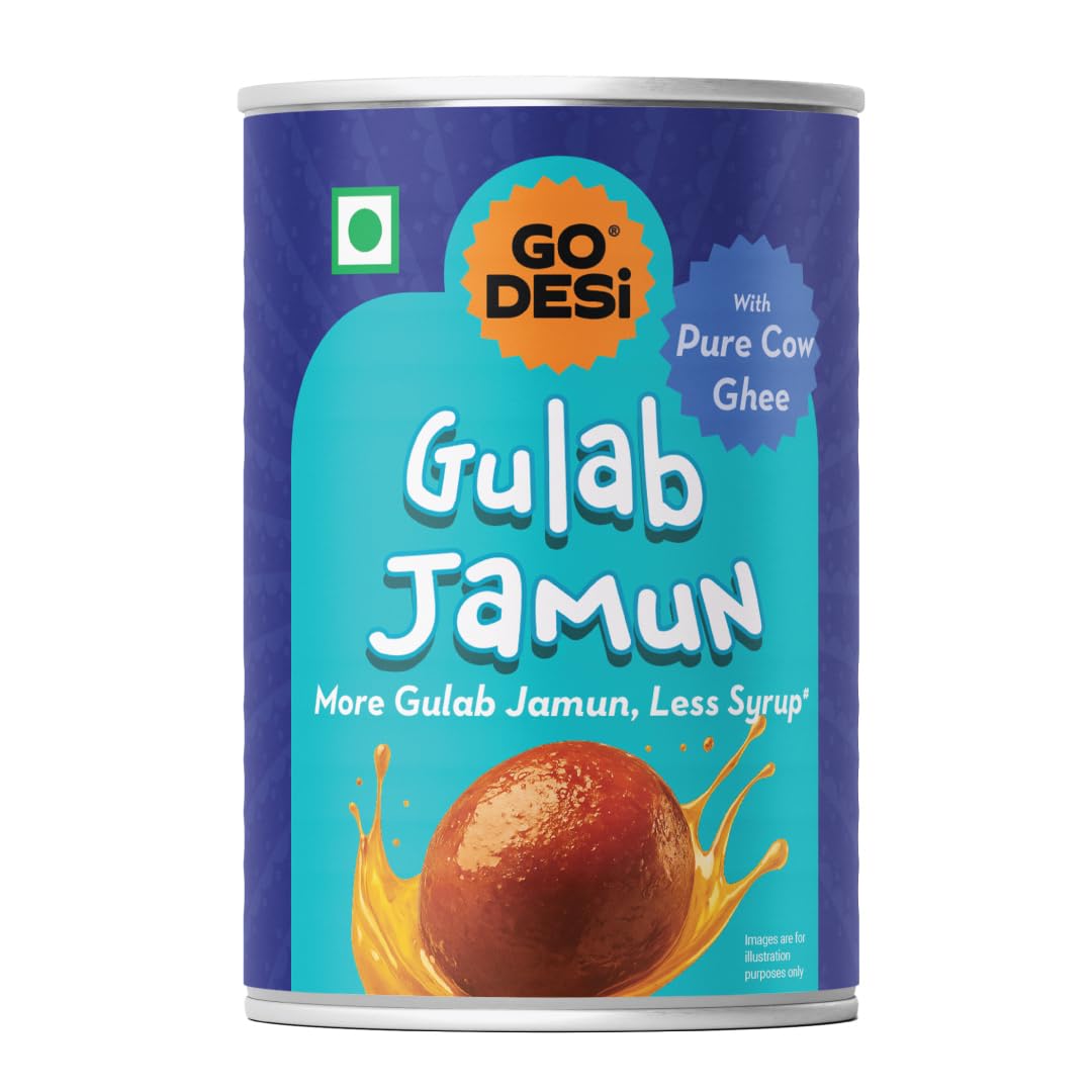 GO DESi - Gulab Jamun | Made with Pure Cow Ghee | Indian Mithai | Classic sweets | Sweets Gift Pack | 500 grams
GO DESi - Gulab Jamun | Made with Pure Cow Ghee | Indian Mithai | Classic sweets | Sweets Gift Pack | 500 grams