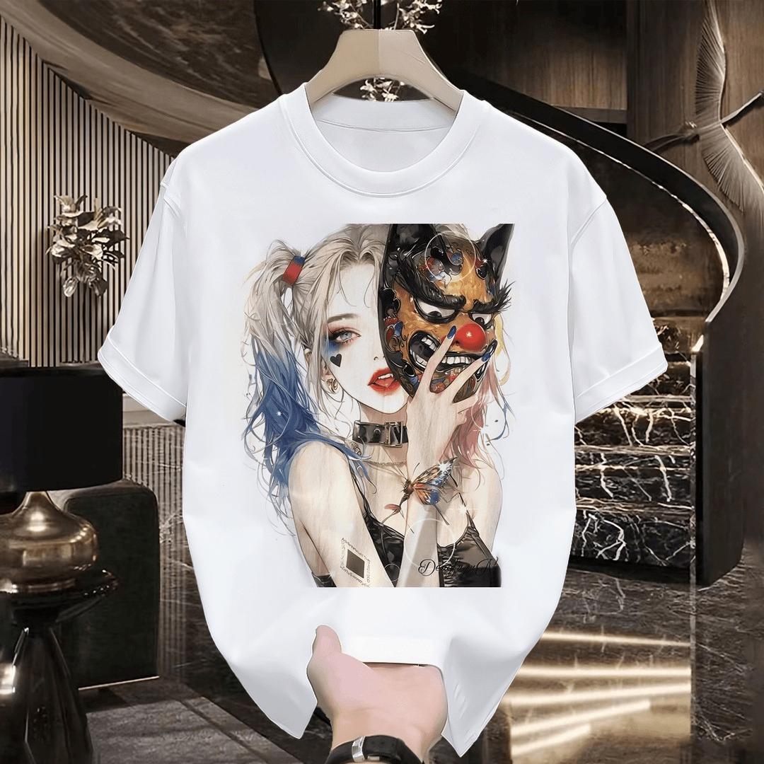 2025 Новая хлопковая свободная большого размера мягкая и удобная модная футболка с коротким рукавом с принтом «Озорник» для мужчин и женщин, парный топ M
2025 Новая хлопковая свободная большого размера мягкая и удобная модная футболка с коротким рукавом с принтом «Озорник» для мужчин и женщин, парный топ M