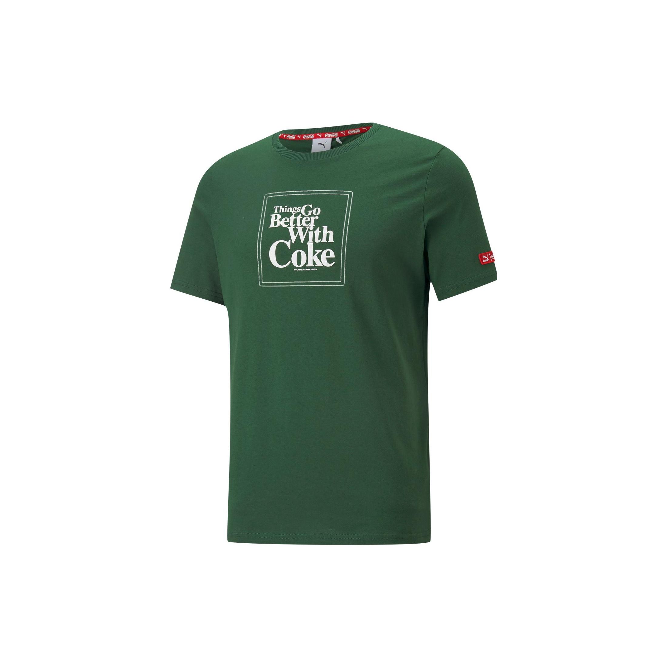 Футболка Puma X Coca-Cola с логотипом с круглым вырезом и короткими рукавами, мужские топы, зеленый 536158-95
Футболка Puma X Coca-Cola с логотипом с круглым вырезом и короткими рукавами, мужские топы, зеленый 536158-95