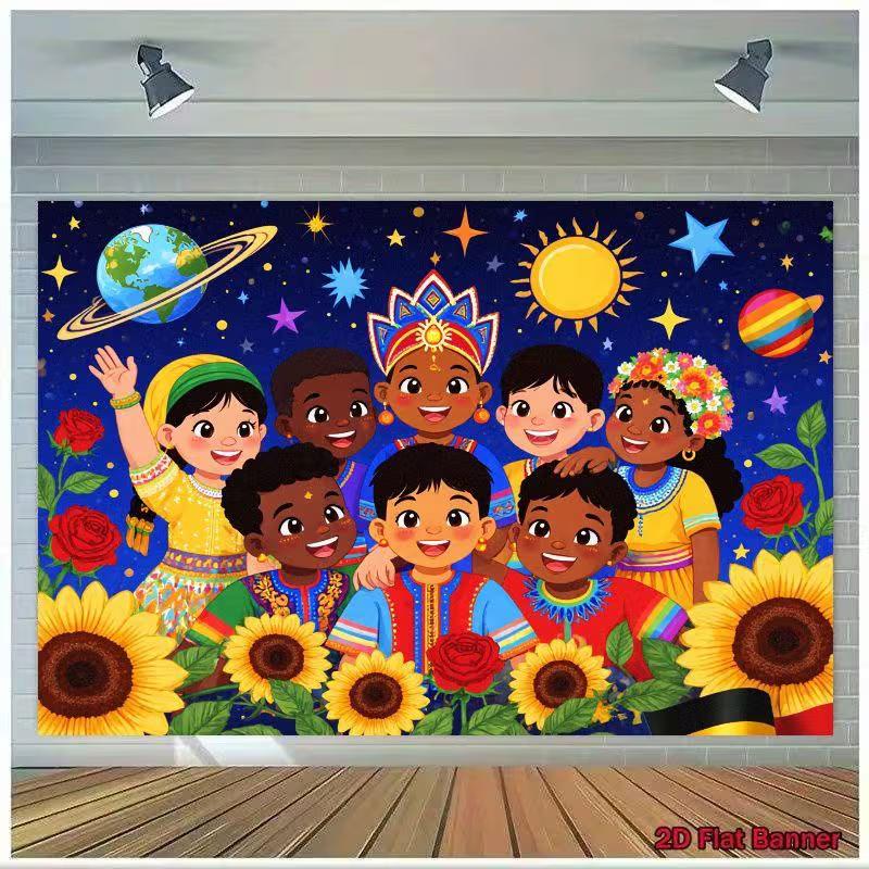 2D Inclusive Children Photography Backdrop, Ethnic Kids & Sunflower Decor 47.2x31.5inch/120*80cm
2D Inclusive Children Photography Backdrop, Ethnic Kids & Sunflower Decor 47.2x31.5inch/120*80cm