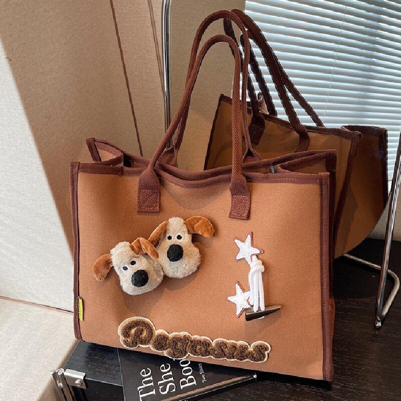 Осенняя новая сумка-тоут для щенка, женская, для отдыха, большой вместимости, на плечо, для поездок, универсальная сумочка коричневый
Осенняя новая сумка-тоут для щенка, женская, для отдыха, большой вместимости, на плечо, для поездок, универсальная сумочка коричневый