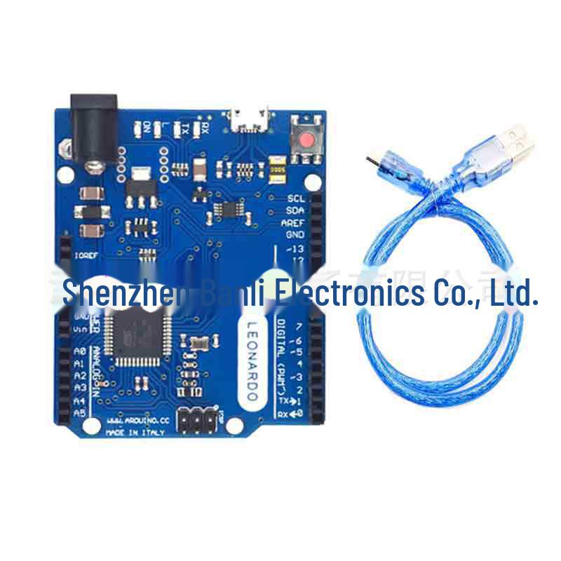 Плата розробки Leonardo R3 з ATMEGA32U4 та кабелем для передачі даних - Сумісна з Arduino
Плата розробки Leonardo R3 з ATMEGA32U4 та кабелем для передачі даних - Сумісна з Arduino