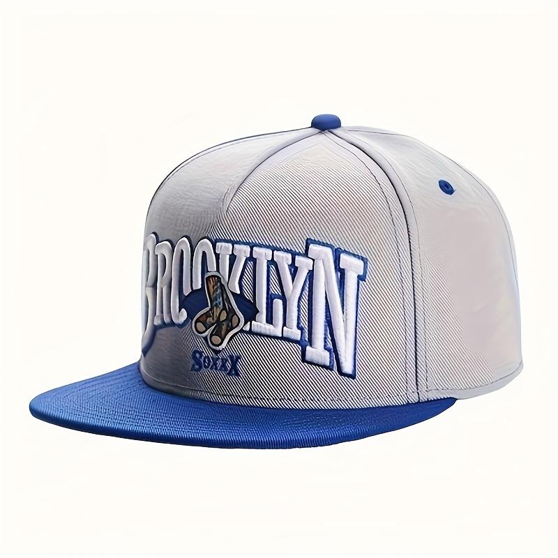 Men s Hip-Hop Streetwear Flat Brim Baseball Cap, Brooklyn Punk Basketball Hat, Gray With Blue Brim
Men s Hip-Hop Streetwear Flat Brim Baseball Cap, Brooklyn Punk Basketball Hat, Gray With Blue Brim