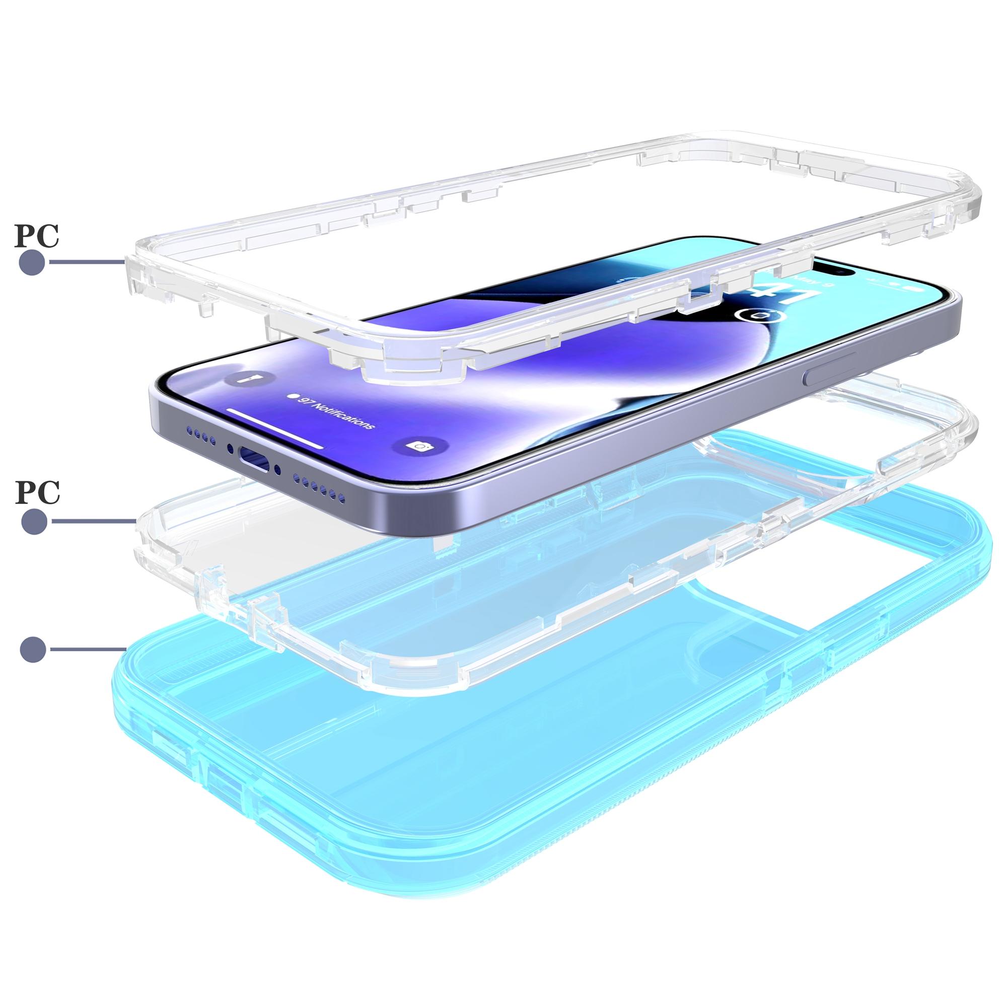 For iPhone 15 Pro Max Case 3 in 1 Detachable Shockproof TPU+PC Phone Back Cover Transparent
For iPhone 15 Pro Max Case 3 in 1 Detachable Shockproof TPU+PC Phone Back Cover Transparent