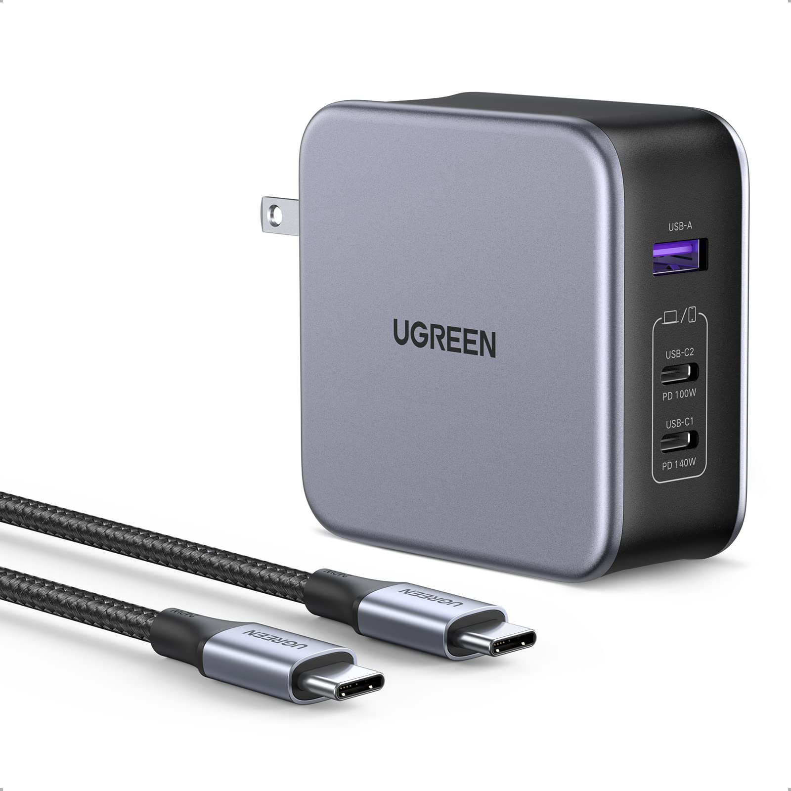 UGREEN Nexode Один порт может быстро заряжать два первых совместимых уникальных GaNFast 2 порта 1 складная вилка совместима с ноутбуками и другими 240 Вт
UGREEN Nexode Один порт может быстро заряжать два первых совместимых уникальных GaNFast 2 порта 1 складная вилка совместима с ноутбуками и другими 240 Вт