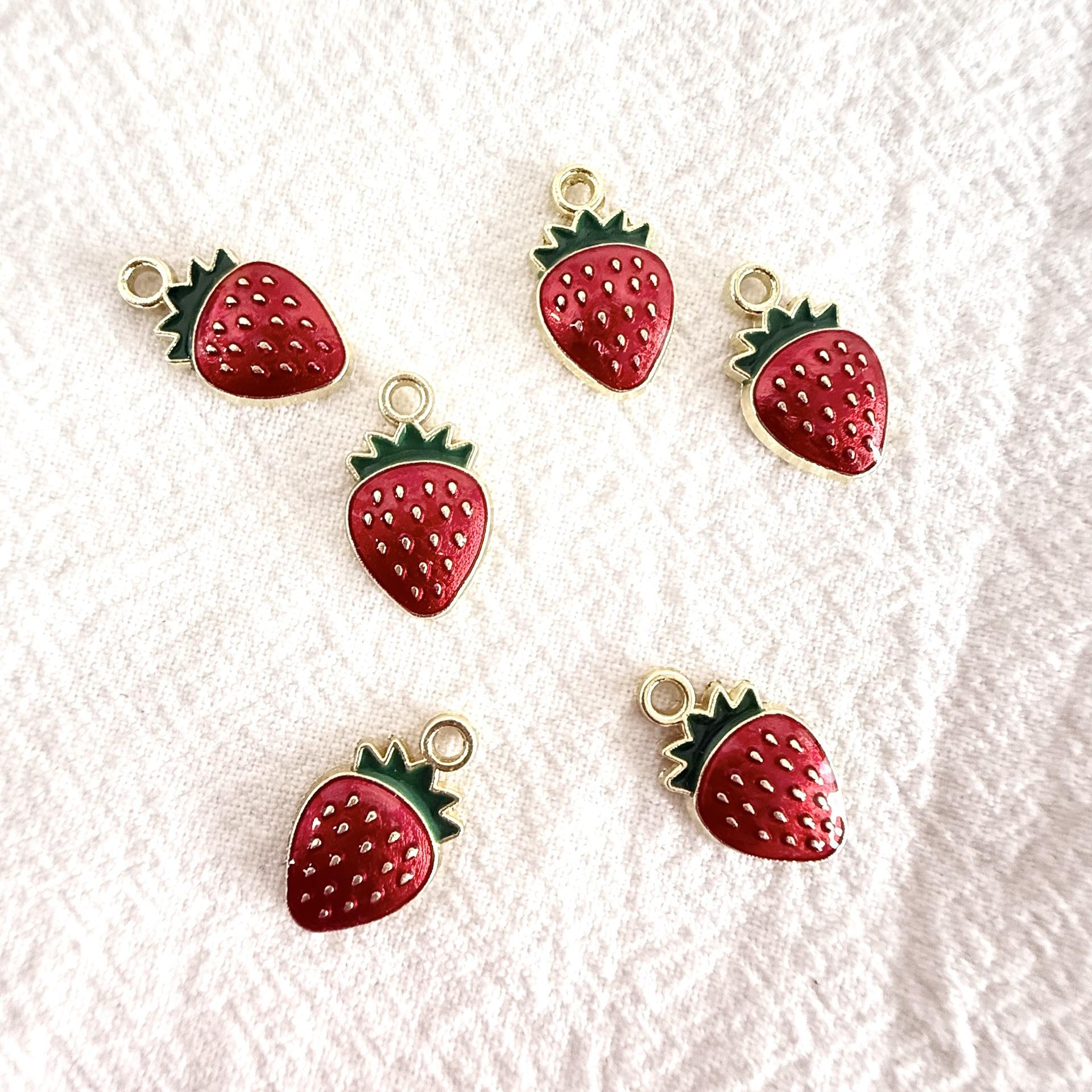 10 Pieces Strawberry Pendant Charms DIY Jewelry Making Beads for Bracelet Necklace Crafting Accessories One Size
10 Pieces Strawberry Pendant Charms DIY Jewelry Making Beads for Bracelet Necklace Crafting Accessories One Size