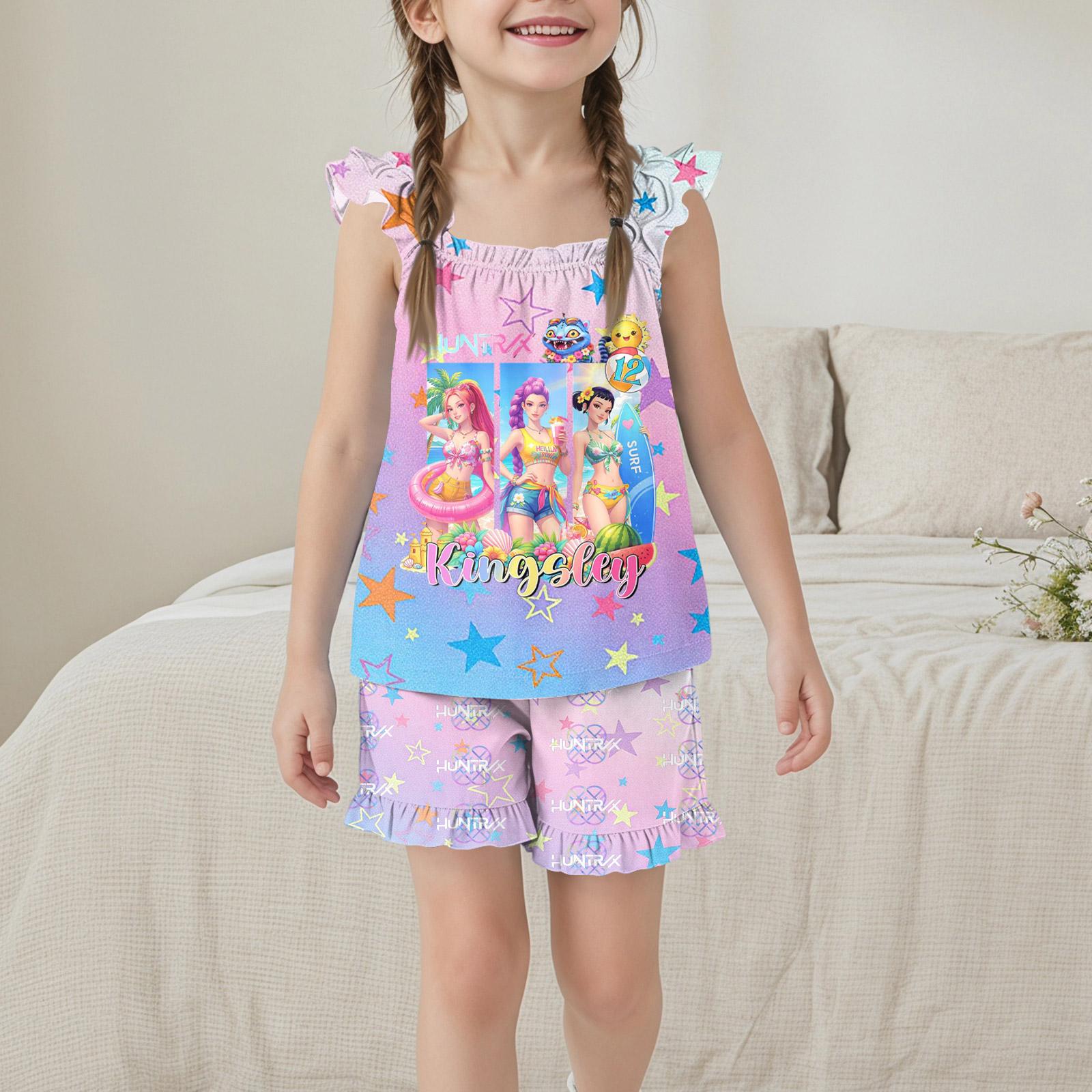 Girls Sleeveless Top and Shorts Set Loose Fit Casual Summer Outfit Kids Printed Two Piece Pajama Set Comfortable Homewear 100 синий
Girls Sleeveless Top and Shorts Set Loose Fit Casual Summer Outfit Kids Printed Two Piece Pajama Set Comfortable Homewear 100 синий