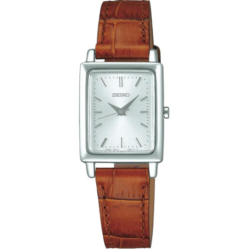 SEIKO 50 meters waterproof Quartz leather strap 21mm women s watch silver dial SZPW079
SEIKO 50 meters waterproof Quartz leather strap 21mm women s watch silver dial SZPW079