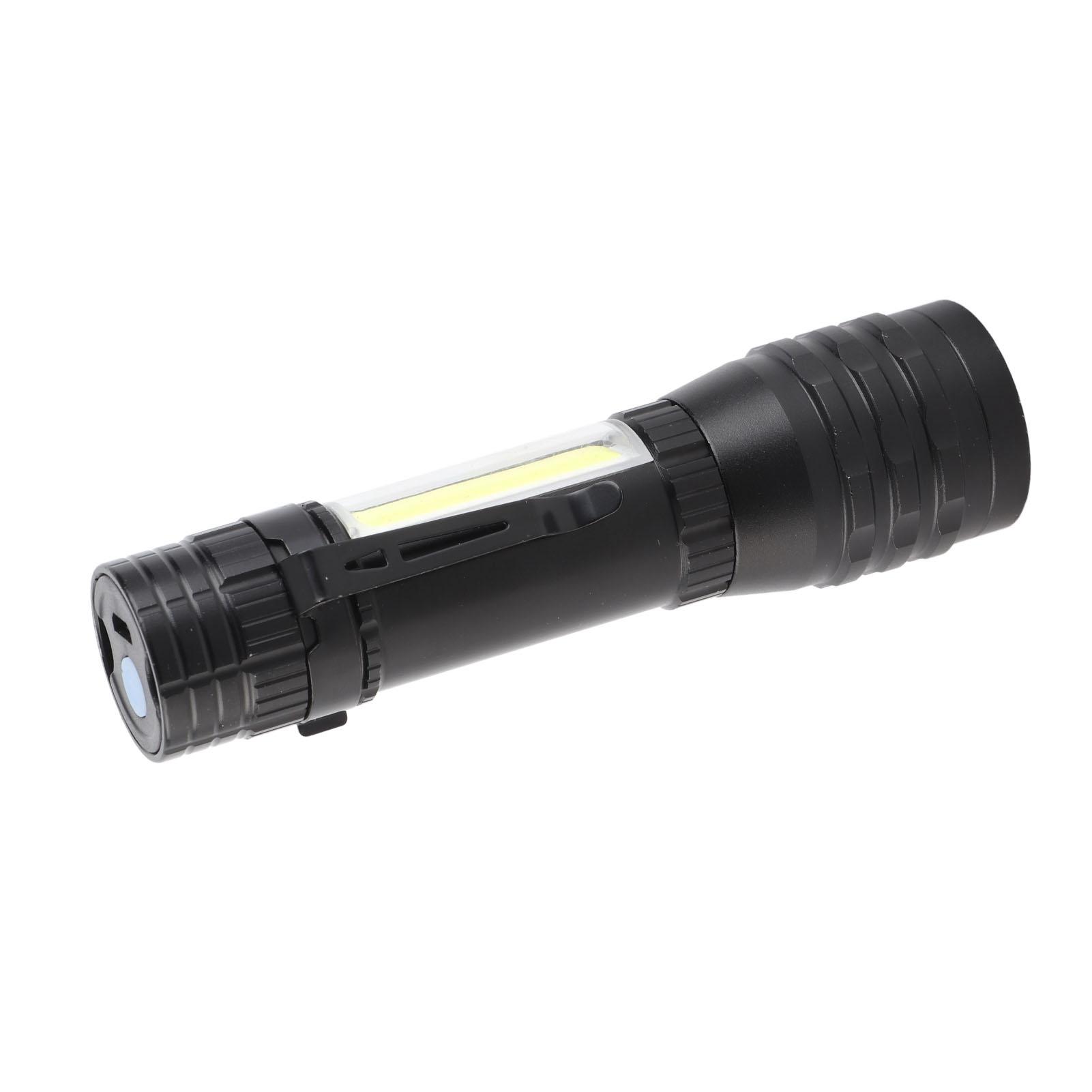 Перезаряжаемый фонарик 4 режима Высокая яркость Металлический фонарик с COB боковой подсветкой для улицы
Перезаряжаемый фонарик 4 режима Высокая яркость Металлический фонарик с COB боковой подсветкой для улицы