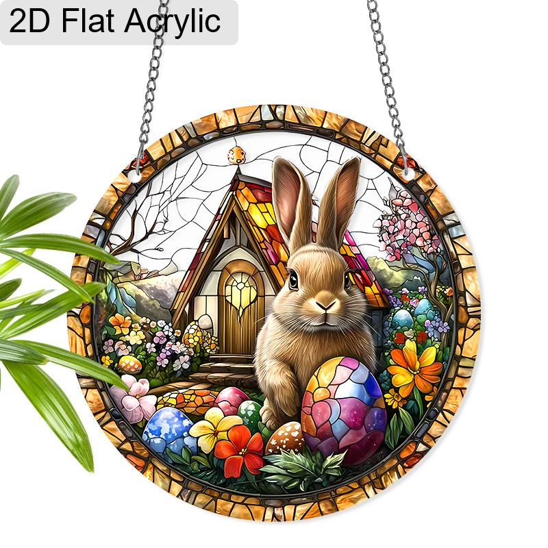 Acrylic Easter Bunny Suncatcher Stained Glass Effect Window Hanging Ornament Easter Lover Gifts 20cm/7.87Inch
Acrylic Easter Bunny Suncatcher Stained Glass Effect Window Hanging Ornament Easter Lover Gifts 20cm/7.87Inch