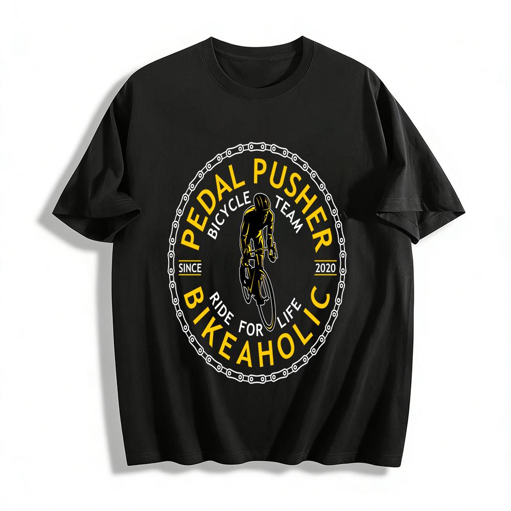PEDAL PUSHER BIKEAHOLIC CYCLING PRINT CASUAL T-SHIRT Pure cotton T-shirt 6XL
PEDAL PUSHER BIKEAHOLIC CYCLING PRINT CASUAL T-SHIRT Pure cotton T-shirt 6XL
