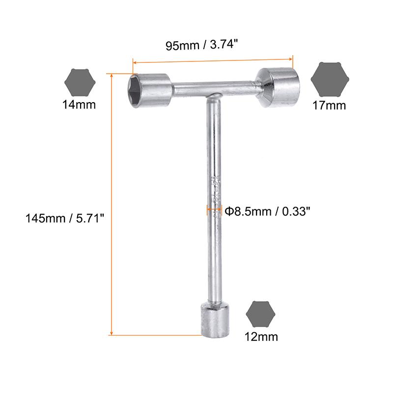Uxcell T Handle Bicycle 3 Way Wrench 8mm 9mm 10mm 12mm 14mm 17mm 19mm Socket Spanner for Cycling Repair Wrenches Hand Tools 2pcs
Uxcell T Handle Bicycle 3 Way Wrench 8mm 9mm 10mm 12mm 14mm 17mm 19mm Socket Spanner for Cycling Repair Wrenches Hand Tools 2pcs