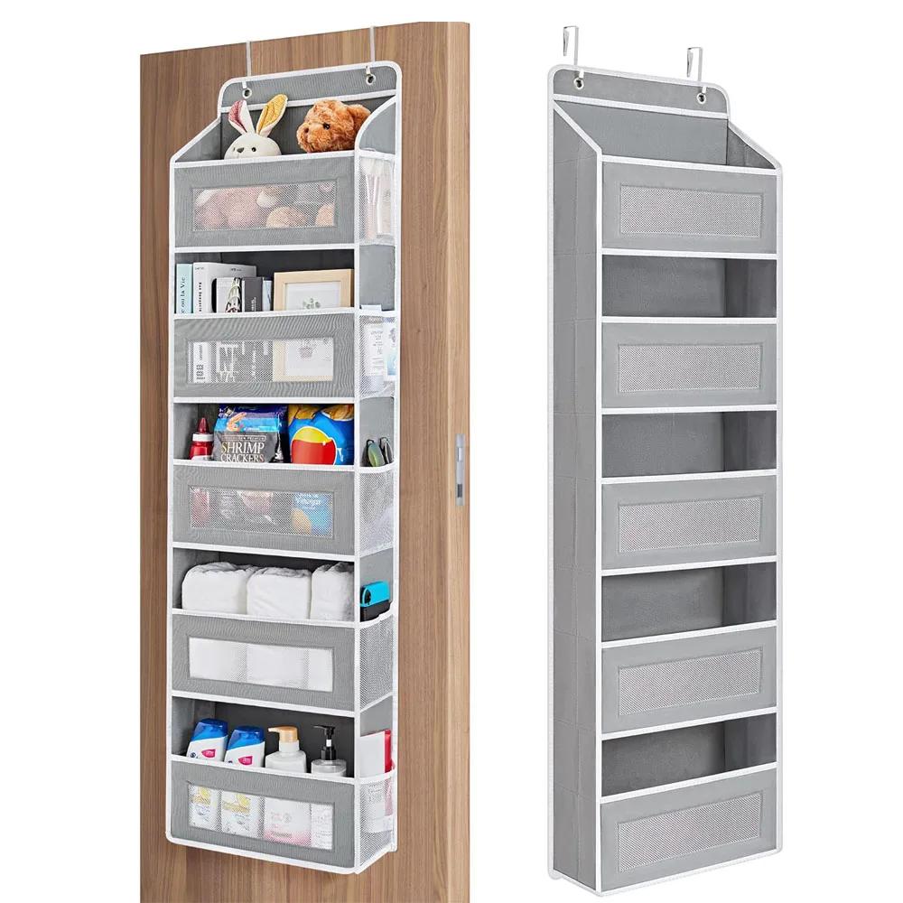 Over-the-door hanging organizer with 5 shelves, large-capacity pockets storage for bedroom or bathroom, 1pc door organizer unit темно-сірий
Over-the-door hanging organizer with 5 shelves, large-capacity pockets storage for bedroom or bathroom, 1pc door organizer unit темно-сірий