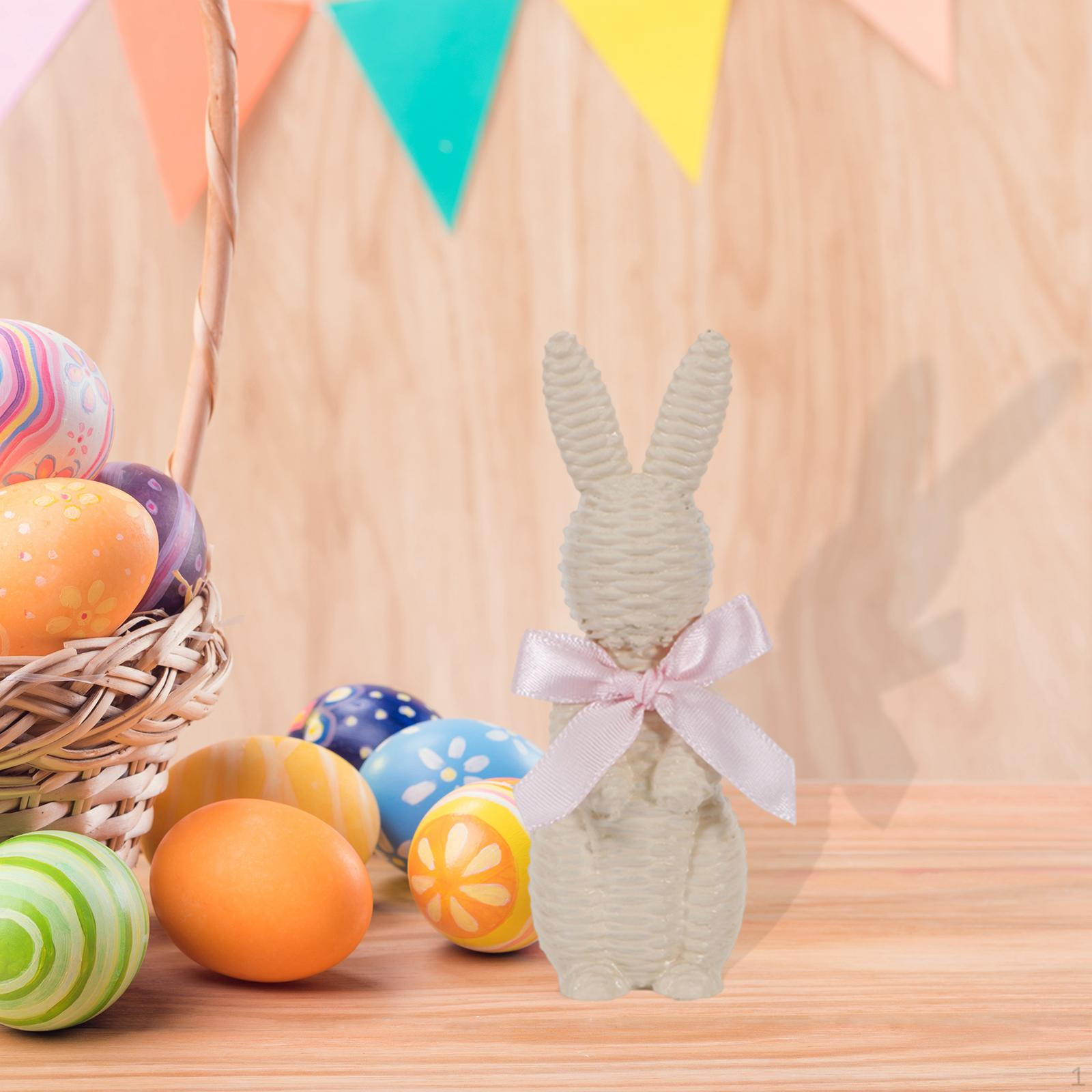 Easter Bunny Figurine Statue Handicraft with Bow Cartoon Desktop Ornament Animal Sculpture for Patio 10cm
Easter Bunny Figurine Statue Handicraft with Bow Cartoon Desktop Ornament Animal Sculpture for Patio 10cm
