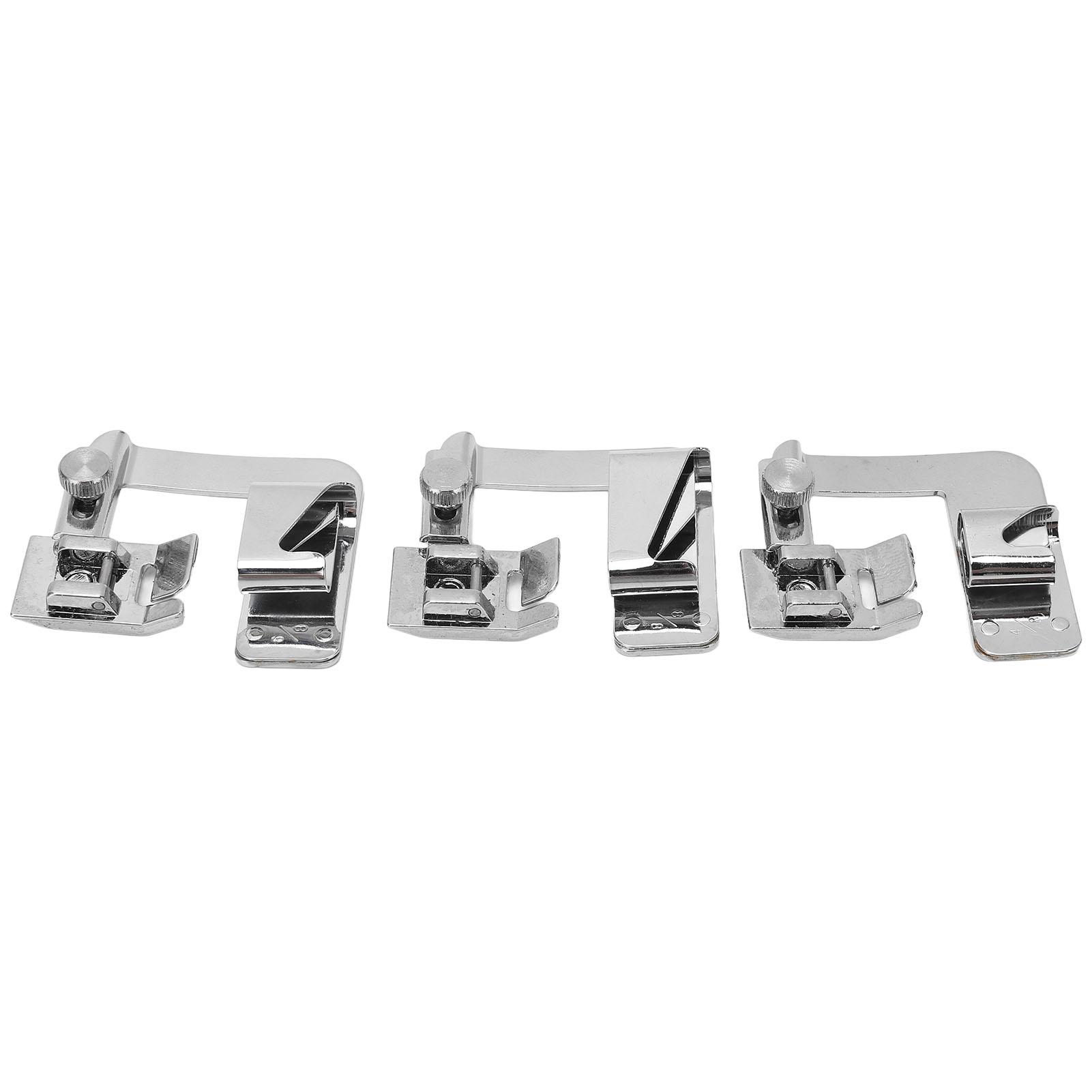 3Pcs Rolled Hem Presser Foot 48in 68in 88in Stainless Steel Easy Installation Rolled Hem Foot
3Pcs Rolled Hem Presser Foot 48in 68in 88in Stainless Steel Easy Installation Rolled Hem Foot