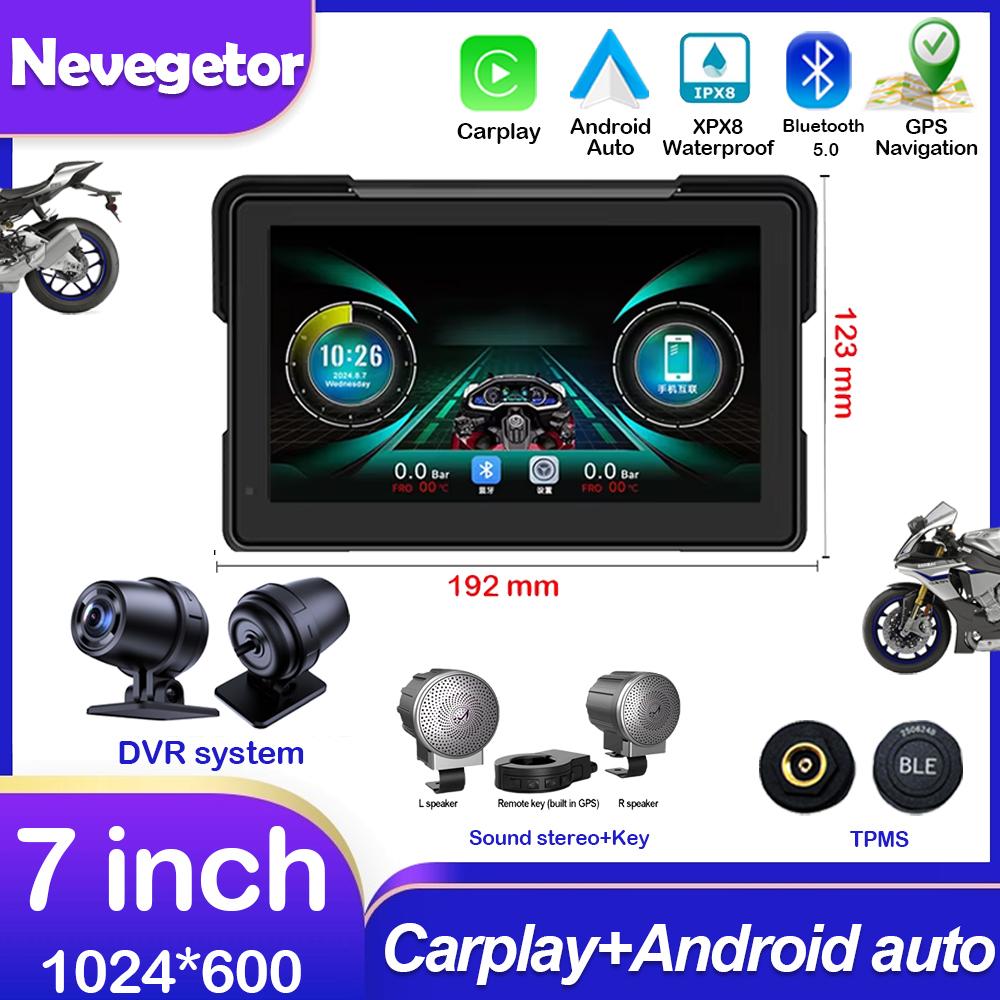 7 Inch Portable GPS Navigation Motorcycle Waterproof Display Moto Wireless Carplay Android Auto Dual DVR Monitor Dash Cam
7 Inch Portable GPS Navigation Motorcycle Waterproof Display Moto Wireless Carplay Android Auto Dual DVR Monitor Dash Cam
