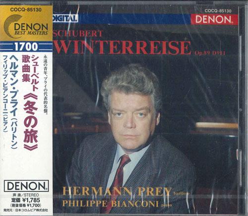 CD HERMANN PREY Schubert Winterreise COCQ85130 DENON 1998 Japan ObiClassical Used
CD HERMANN PREY Schubert Winterreise COCQ85130 DENON 1998 Japan ObiClassical Used