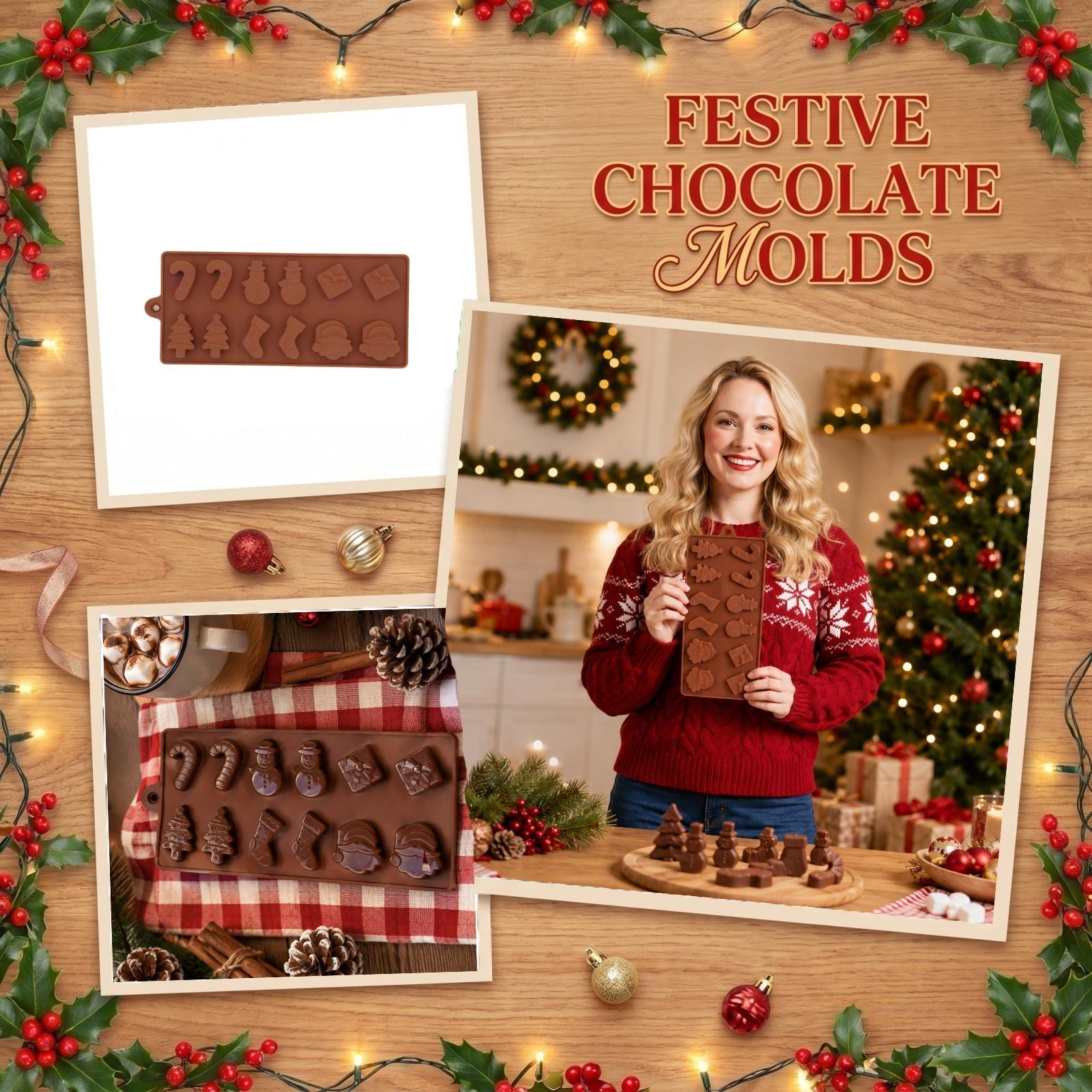 Silicone Mold for Holiday Chocolates and Candies Christmas Tree Snowman Candy Cane Stocking Santa Gift Box Shapes Flexible Non-Stick Baking Mold One Size коричневий
Silicone Mold for Holiday Chocolates and Candies Christmas Tree Snowman Candy Cane Stocking Santa Gift Box Shapes Flexible Non-Stick Baking Mold One Size коричневий