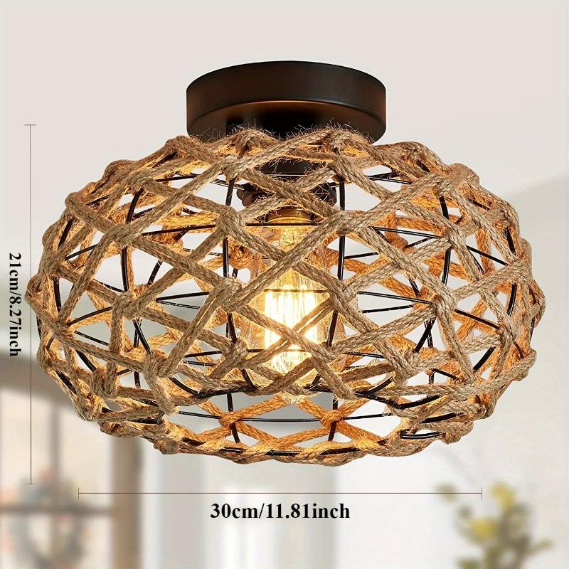 JOYINLED Woven Rattan Wicker Pendant Light Hemp Rope Ceiling Light Retro Fixture for Kitchen Bedroom Hallway Living Room No bulb
JOYINLED Woven Rattan Wicker Pendant Light Hemp Rope Ceiling Light Retro Fixture for Kitchen Bedroom Hallway Living Room No bulb