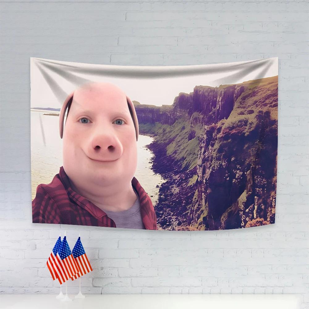 John Pork Smiling Throw Flag Wall Hanging Tapestry Room Dormitory Decor DoubleSided Design for Bedroom Living Room Decoration 74x94cm(29x37in)
John Pork Smiling Throw Flag Wall Hanging Tapestry Room Dormitory Decor DoubleSided Design for Bedroom Living Room Decoration 74x94cm(29x37in)