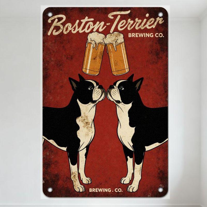 Vintage Boston Terrier Brewing Co Metal Tin Sign, Beer Glasses Toast, Dog Nose Greeting, Retro Distressed Wall Decor for Bar Caf 20x30cm(7.8x11.8inch)
Vintage Boston Terrier Brewing Co Metal Tin Sign, Beer Glasses Toast, Dog Nose Greeting, Retro Distressed Wall Decor for Bar Caf 20x30cm(7.8x11.8inch)