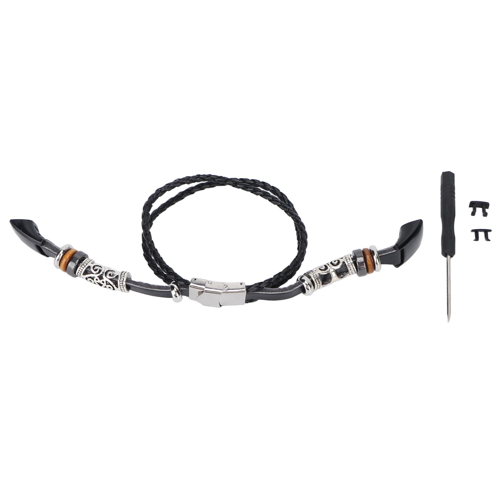 Retro Sports Watch Band Metal Beads Leather Wrist Watch Strap Replacement for Honor 5 4Black чорний
Retro Sports Watch Band Metal Beads Leather Wrist Watch Strap Replacement for Honor 5 4Black чорний