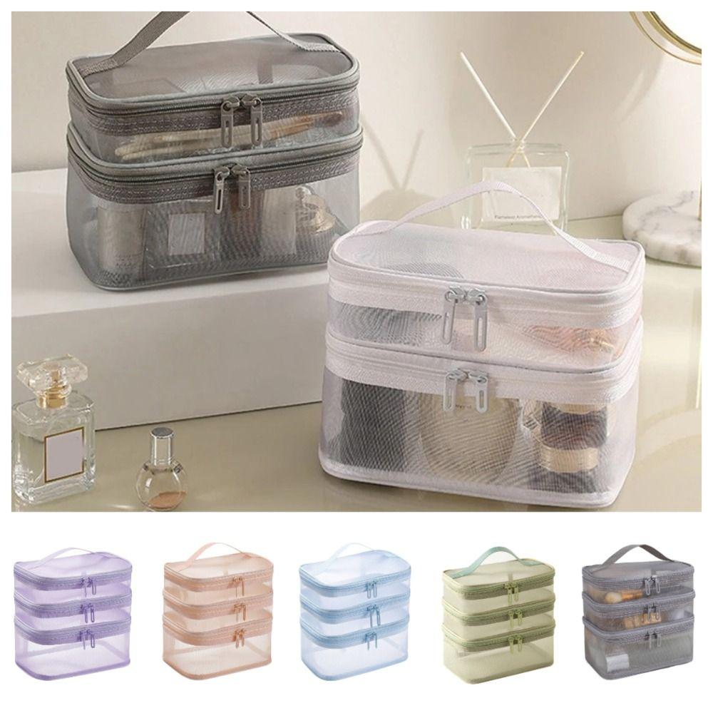 Zipper Cosmetic Storage Bag Cosmetic Case Toiletries Organizer Handbag Mesh Cosmetic Bags Outdoor White-1 Layers
Zipper Cosmetic Storage Bag Cosmetic Case Toiletries Organizer Handbag Mesh Cosmetic Bags Outdoor White-1 Layers