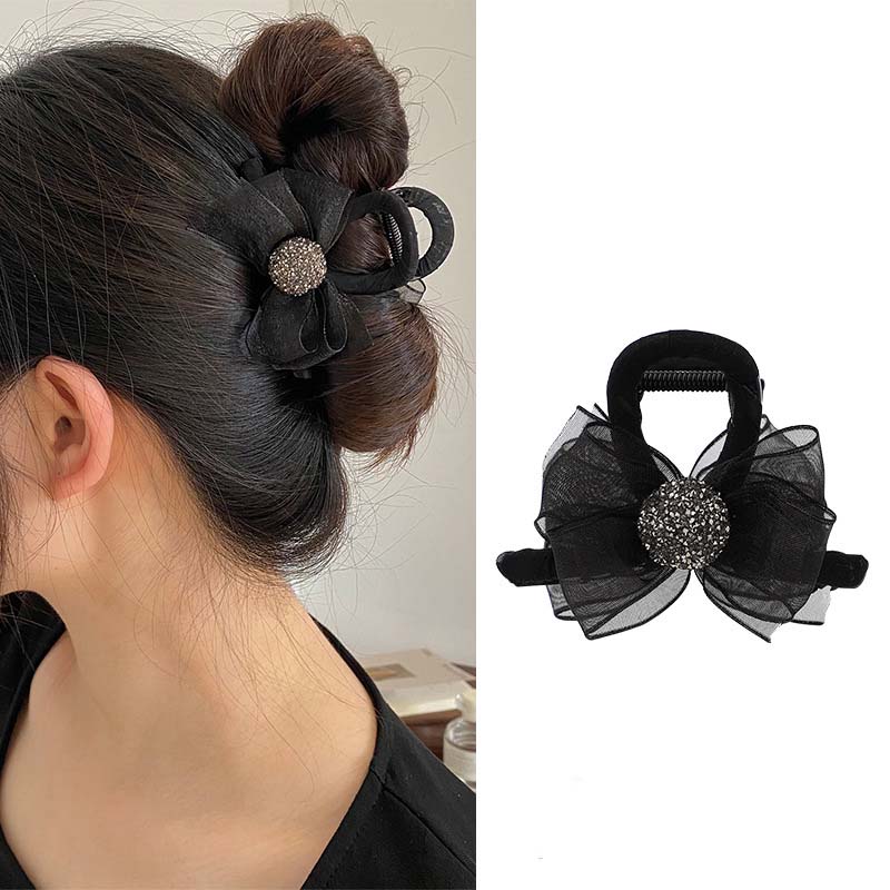 Vintage Black Bow Hair Claw Clips for Women Elegant Crystal Heart Ball Shark Clip Ponytail Holder Hair Accessories
Vintage Black Bow Hair Claw Clips for Women Elegant Crystal Heart Ball Shark Clip Ponytail Holder Hair Accessories