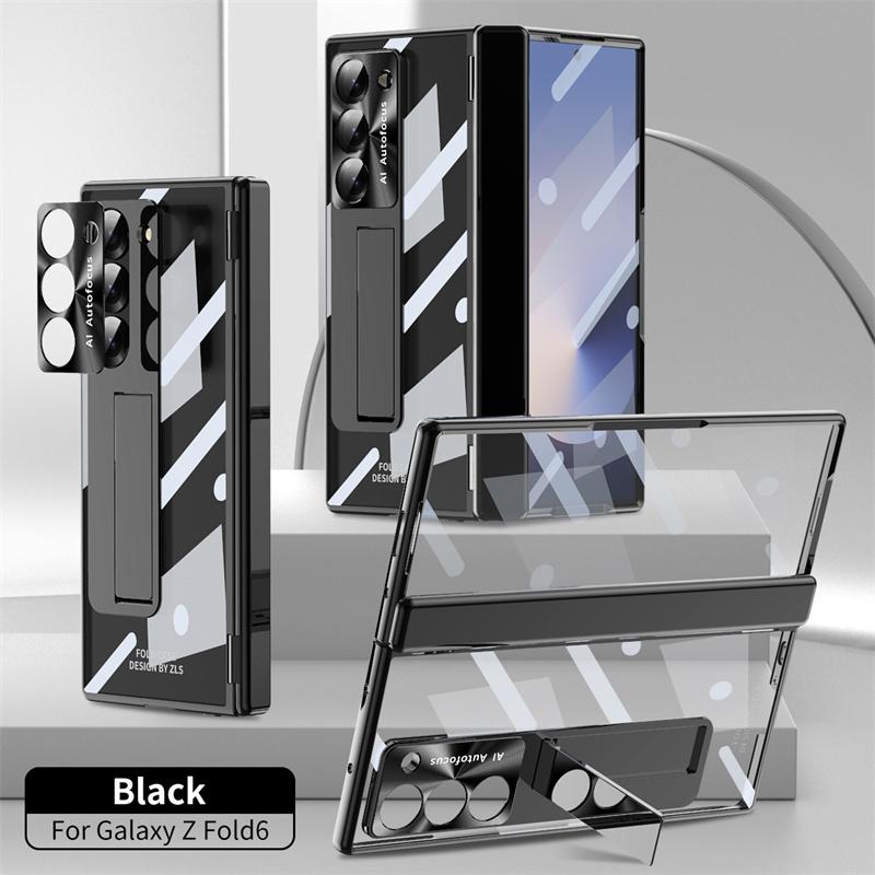 For Samsung Galaxy Z Fold 6 5 4 3 5G Plating Hyaline Spring Hinge Holder Phone Case Screen Protector Film 360° Protective Cover For Galaxy Z Fold 3
For Samsung Galaxy Z Fold 6 5 4 3 5G Plating Hyaline Spring Hinge Holder Phone Case Screen Protector Film 360° Protective Cover For Galaxy Z Fold 3