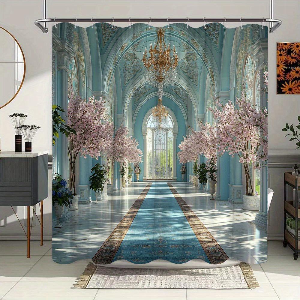 Luxurious Pastel Blue & Golden Hallway Shower Curtain with Pink Cherry Blossom Design, 70x70 Inches - Elegant Bathroom Decor wit 90x180cm
Luxurious Pastel Blue & Golden Hallway Shower Curtain with Pink Cherry Blossom Design, 70x70 Inches - Elegant Bathroom Decor wit 90x180cm