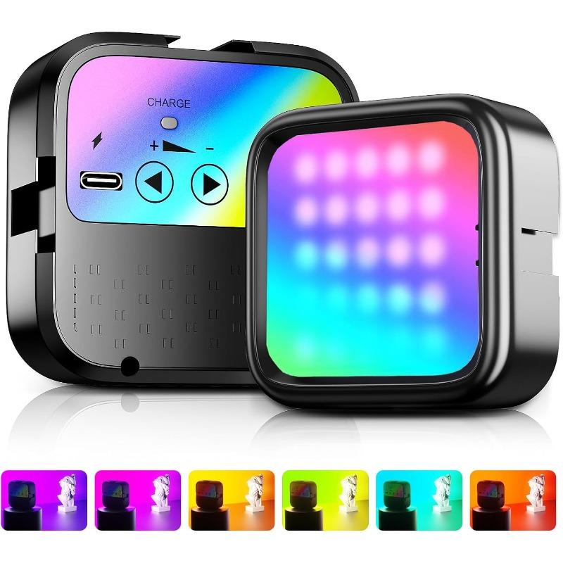 Портативный светодиодный фонарь для камеры RGB, светодиодный фонарь для камеры с несколькими режимами освещения, аккумуляторная лампа для автопортретов емкостью 2000 мАч чёрный
Портативный светодиодный фонарь для камеры RGB, светодиодный фонарь для камеры с несколькими режимами освещения, аккумуляторная лампа для автопортретов емкостью 2000 мАч чёрный