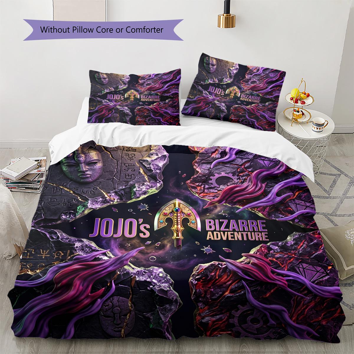 JoJo s Bizarre Adventure Pillowcase & Duvet Cover Set for Home Decor Birthday Gift (1 * duvet cover + 2 * pillowcase, without core) 135x200cm
JoJo s Bizarre Adventure Pillowcase & Duvet Cover Set for Home Decor Birthday Gift (1 * duvet cover + 2 * pillowcase, without core) 135x200cm