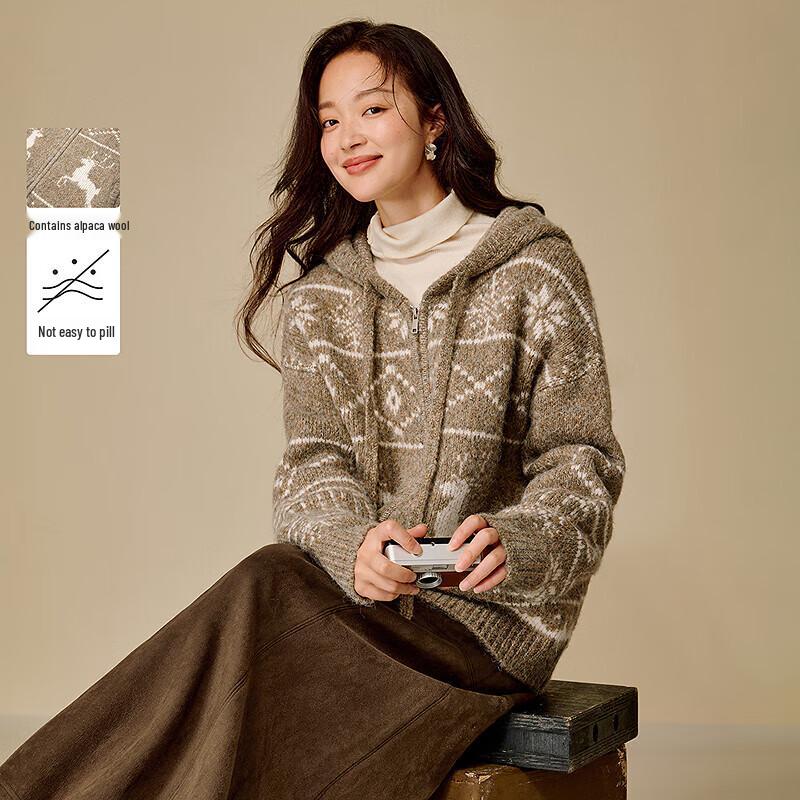 INMAN Women s Fair Isle Hooded Alpaca Blend Knit Cardigan XL
INMAN Women s Fair Isle Hooded Alpaca Blend Knit Cardigan XL