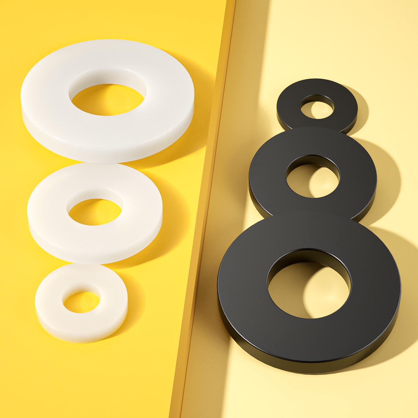 White Insulating Nylon Plastic Washer - Flat, Black, Oversized, Thickened - MM2, M2.5, M3, M24 M6*20*1 (20 pcs/Black)
White Insulating Nylon Plastic Washer - Flat, Black, Oversized, Thickened - MM2, M2.5, M3, M24 M6*20*1 (20 pcs/Black)