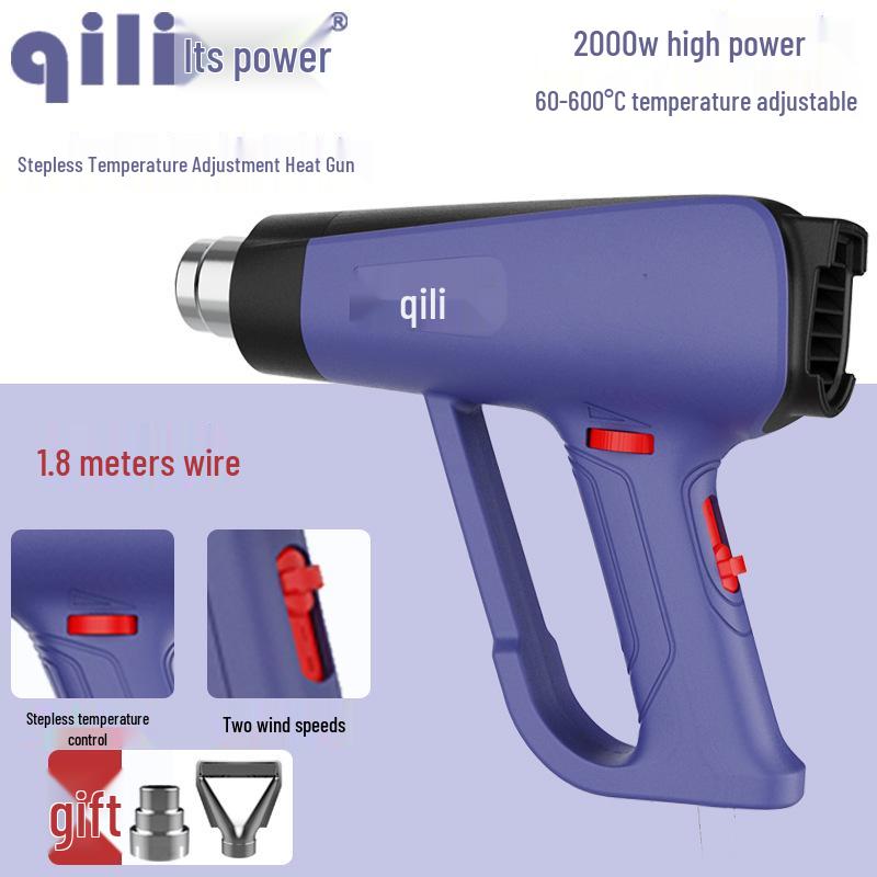 Qili 2000W Hot Air Gun: High-Quality Upgraded Model with Digital Display & Temperature Control.
Qili 2000W Hot Air Gun: High-Quality Upgraded Model with Digital Display & Temperature Control.