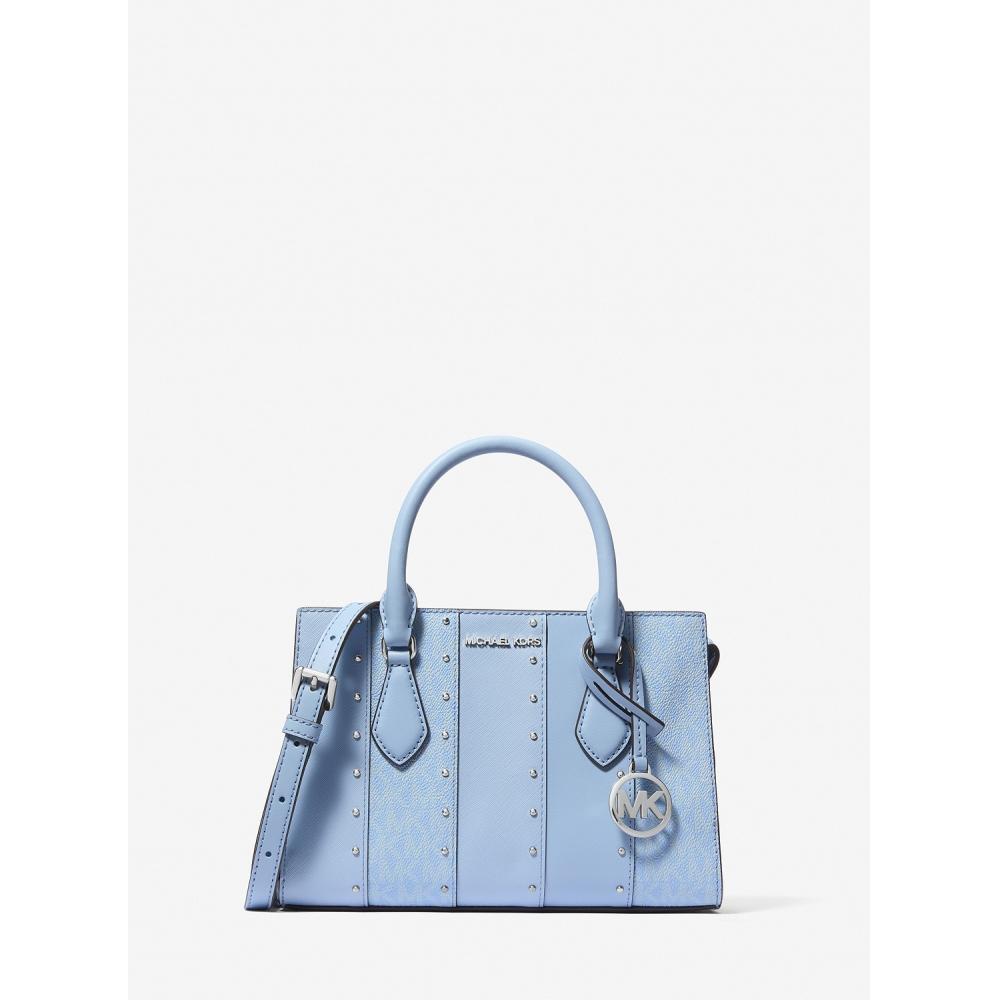 Michael Kors Sheila Studded Patchwork Satchel Small Mk Signature 35t5s6hs5b7762 Light Sky Multi F
Michael Kors Sheila Studded Patchwork Satchel Small Mk Signature 35t5s6hs5b7762 Light Sky Multi F