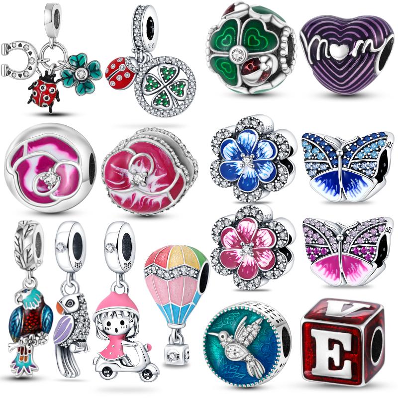 Blossom Flower Lucky Four Leaf Clover Butterfly Charm fit MULA Браслет Ожерелье Эмаль Женские украшения 925 Серебро Оригинал
Blossom Flower Lucky Four Leaf Clover Butterfly Charm fit MULA Браслет Ожерелье Эмаль Женские украшения 925 Серебро Оригинал