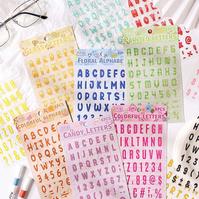 Yuezhen Rainbow Letter PET Creative Journal Stickers 
Yuezhen Rainbow Letter PET Creative Journal Stickers