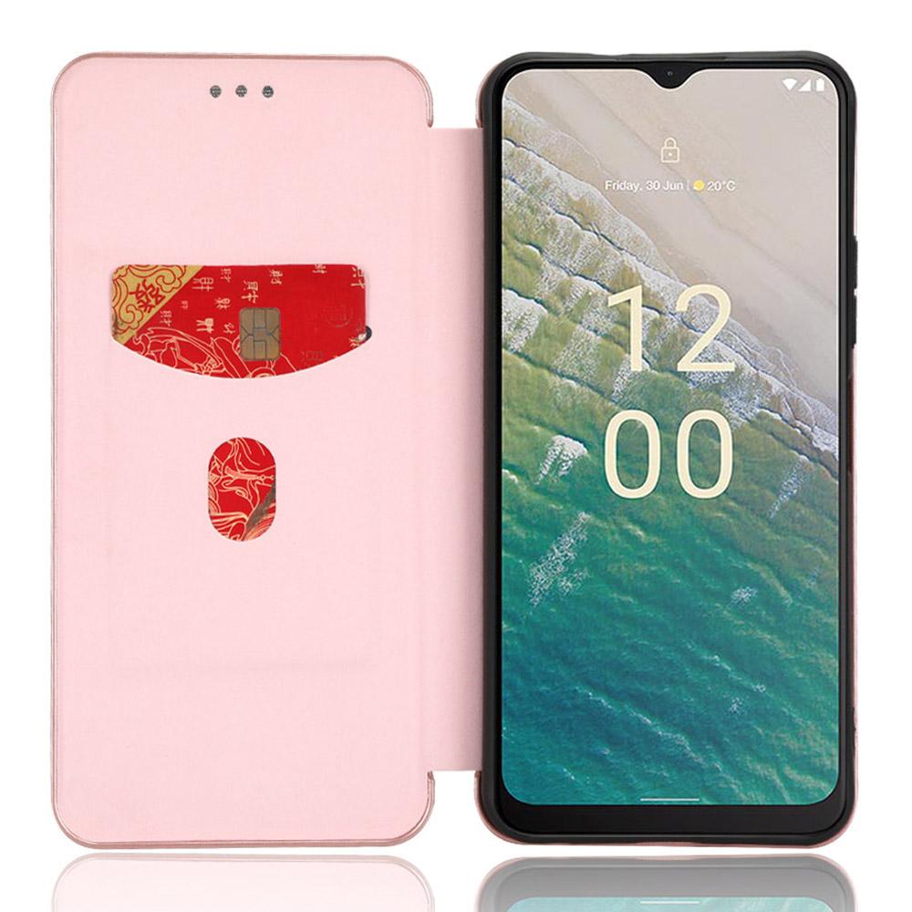 For Nokia C32 PU Leather Carbon Fiber Texture Cover Card Holder Stand Phone Case Rose Gold
For Nokia C32 PU Leather Carbon Fiber Texture Cover Card Holder Stand Phone Case Rose Gold