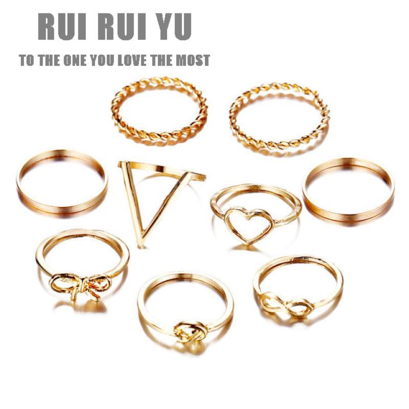 RUI RUI YU, 9 шт./компл., винтажный ретро-кольцо, набор, уникальное сердце, бант, костяшка пальцев, ювелирные аксессуары, аксессуары
RUI RUI YU, 9 шт./компл., винтажный ретро-кольцо, набор, уникальное сердце, бант, костяшка пальцев, ювелирные аксессуары, аксессуары