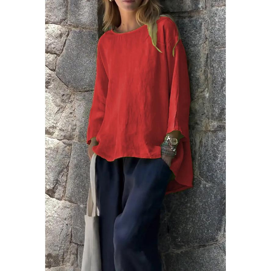 Женские модные повседневные весенне-осенние однотонные блузки и рубашки с круглым вырезом и длинными рукавами с принтом XXXXL красный
Женские модные повседневные весенне-осенние однотонные блузки и рубашки с круглым вырезом и длинными рукавами с принтом XXXXL красный