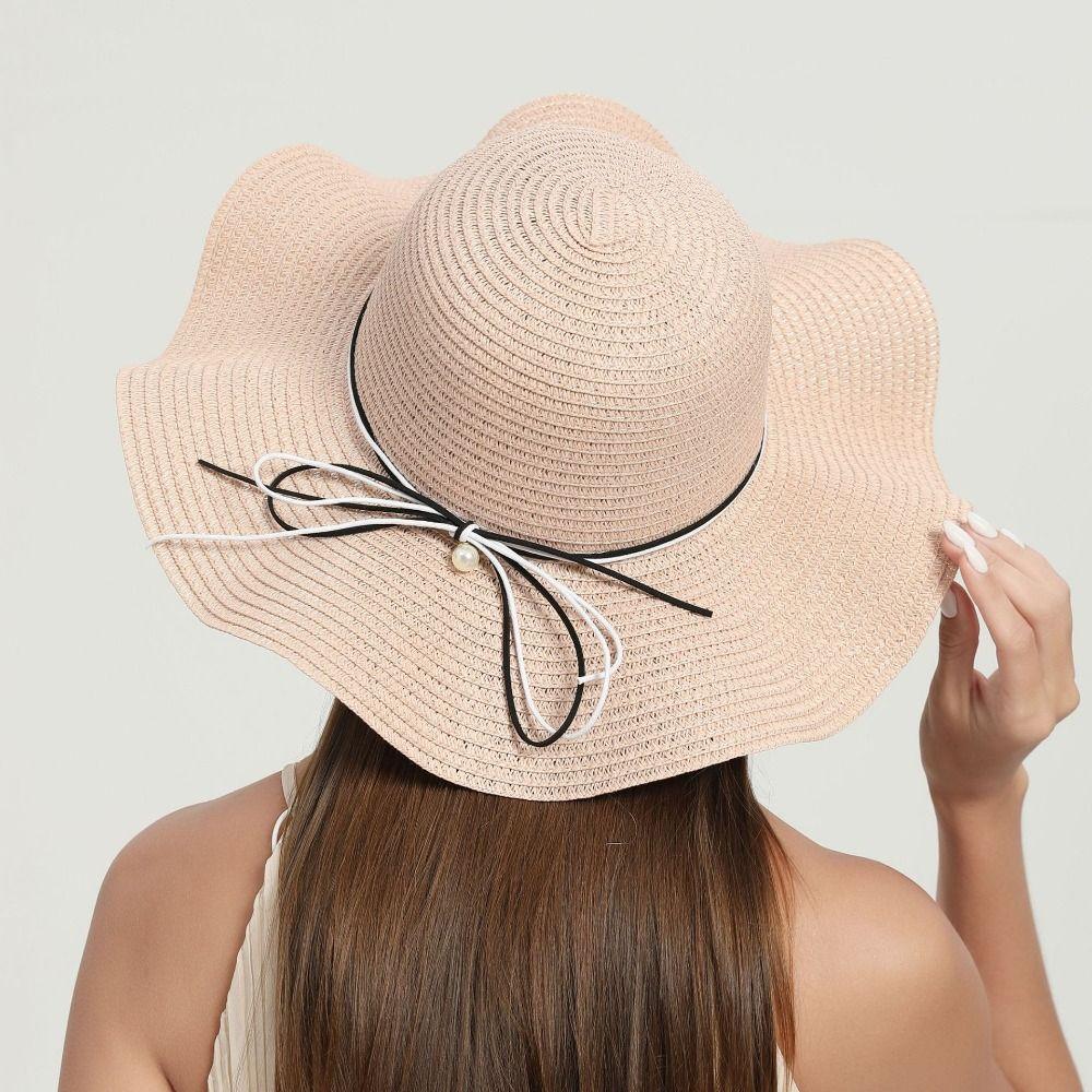 French Style Pearls Strap Straw Hat Spring Summer Women s Sun Hat Folding Straw Hats Outdoor білий
French Style Pearls Strap Straw Hat Spring Summer Women s Sun Hat Folding Straw Hats Outdoor білий