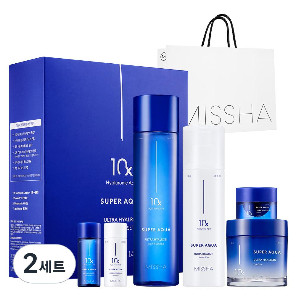 Missha Super Aqua Ultra Hyalon Skin Essence 200 мл + Эмульсия 130 мл + Крем 70 мл, специальный набор, 2 набора
Missha Super Aqua Ultra Hyalon Skin Essence 200 мл + Эмульсия 130 мл + Крем 70 мл, специальный набор, 2 набора