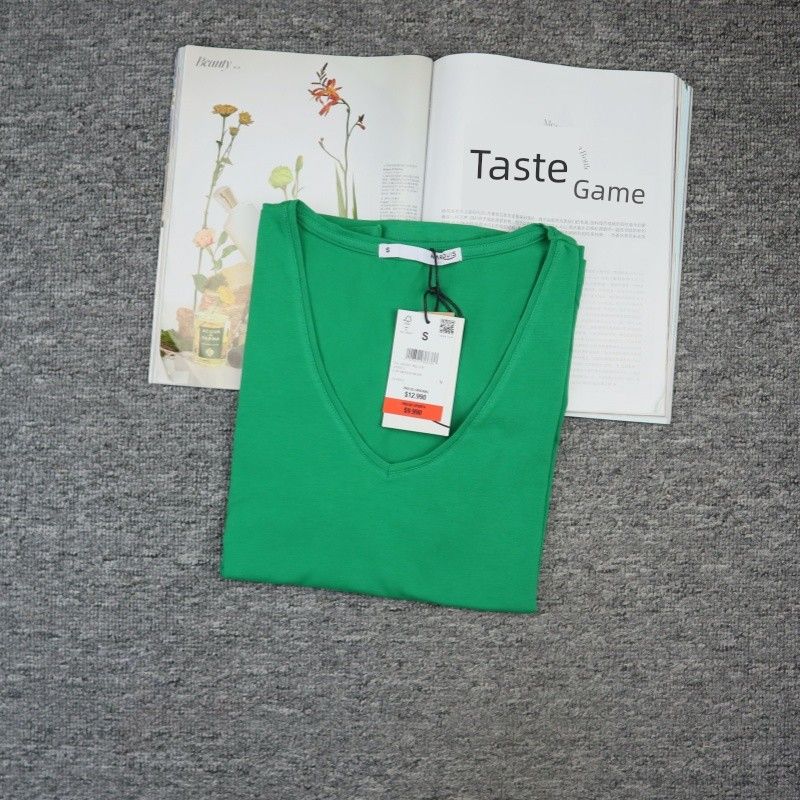 Foreign Trade Original Order Women s Short-Sleeved T-shirt round Neck Pure Cotton Summer Stretch Cotton Tops Bottoming Shirt Casual Easiest for Match V Neck Green L
Foreign Trade Original Order Women s Short-Sleeved T-shirt round Neck Pure Cotton Summer Stretch Cotton Tops Bottoming Shirt Casual Easiest for Match V Neck Green L