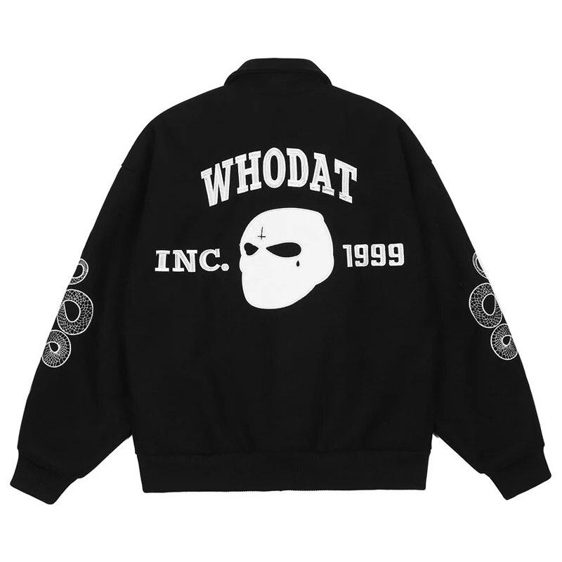 Letter Embroidery Black Men s Jackets Casual Loose Collar Single Breasted Baseball Uniform Couple Street Fashion Hip-hop Coats
Letter Embroidery Black Men s Jackets Casual Loose Collar Single Breasted Baseball Uniform Couple Street Fashion Hip-hop Coats